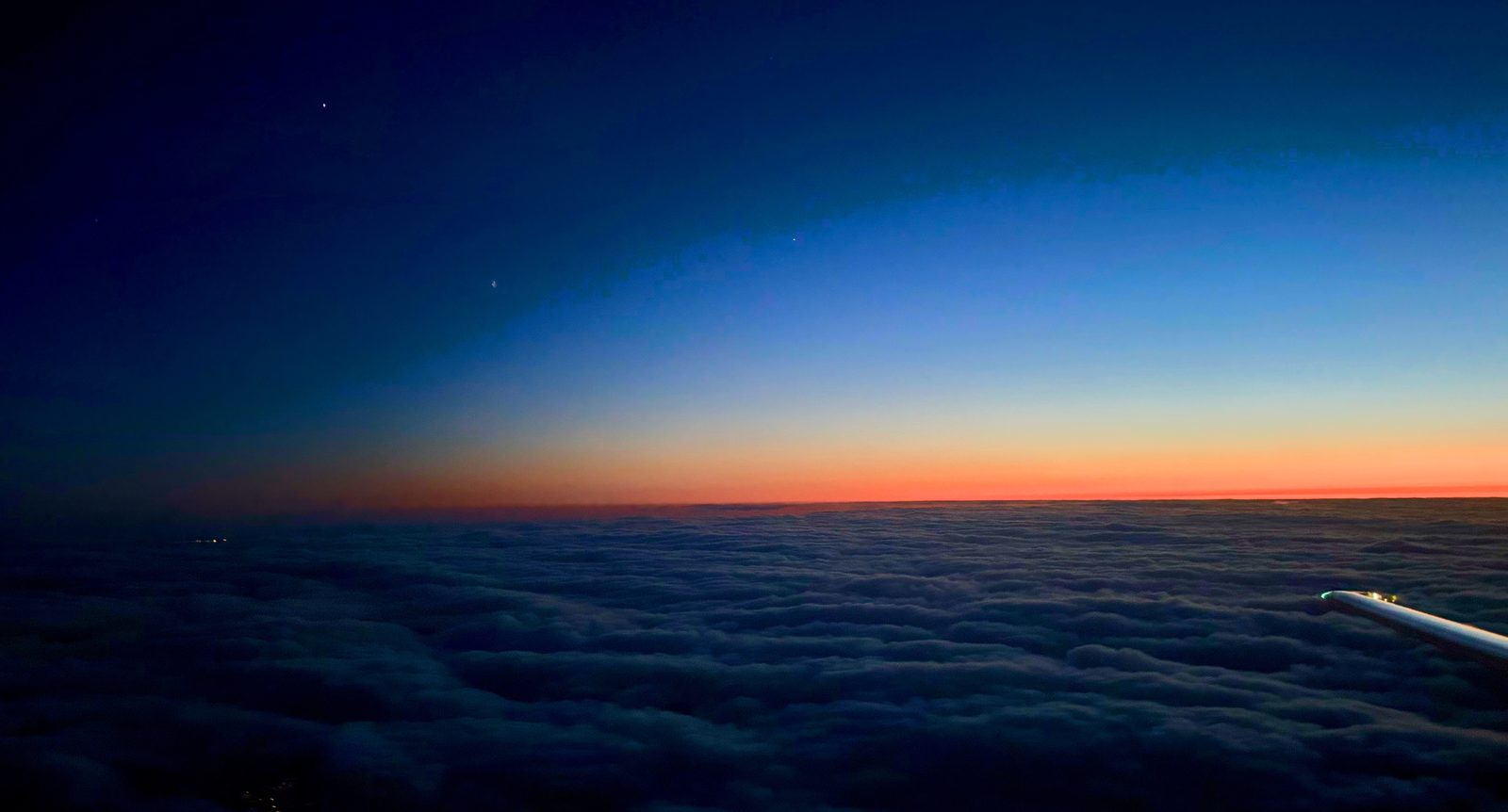 Last light above the clouds