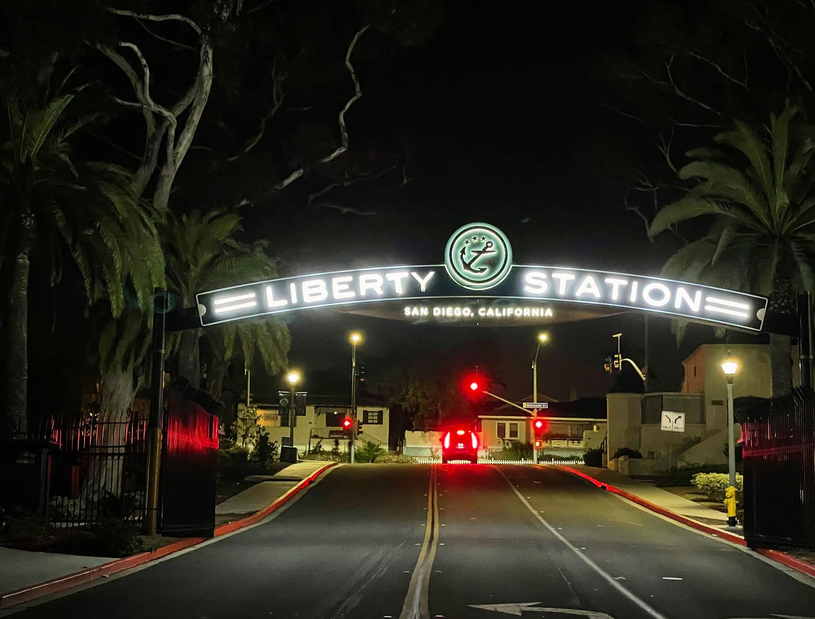 Liberty Station at night