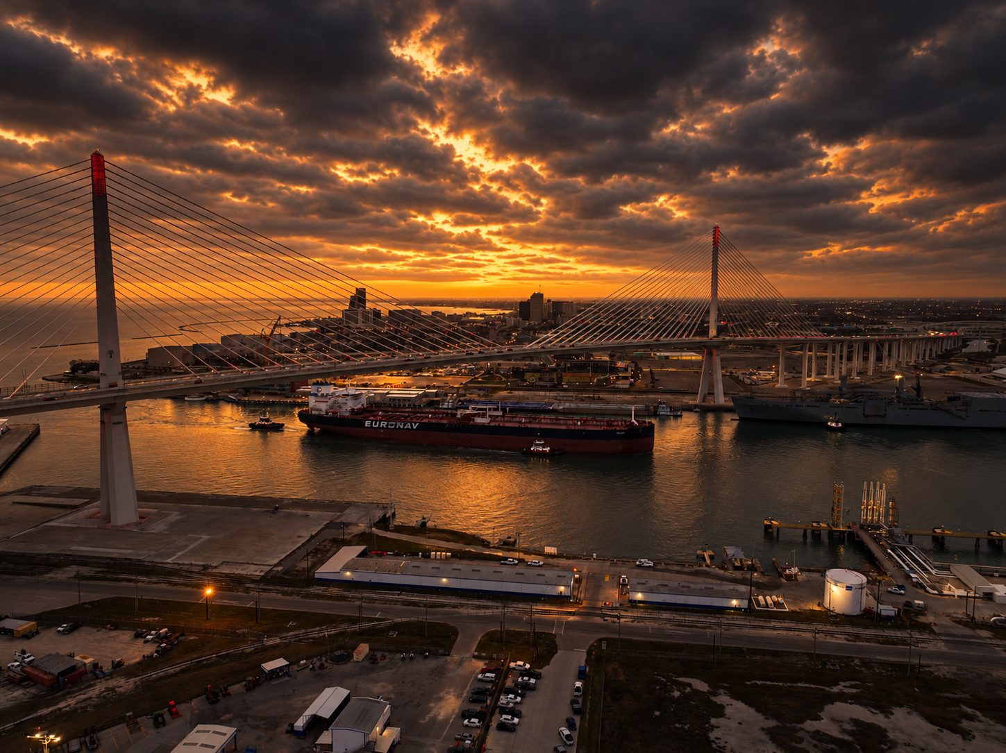 Harbor in gold